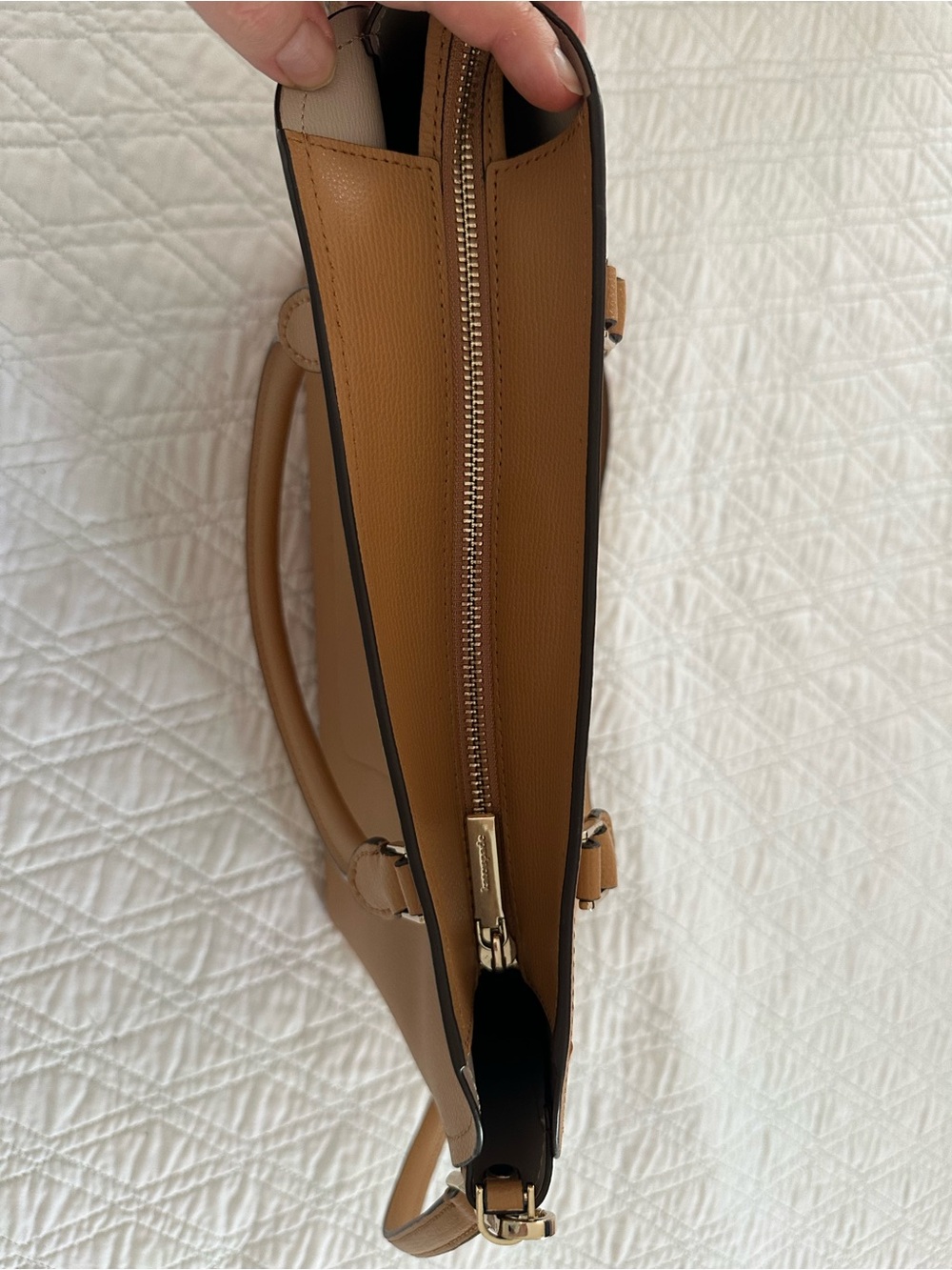 kate spade Caramel Tan Pebbled Leather Dome Satchel - Picture 5 of 7